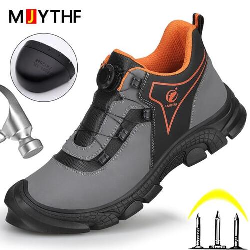 MJYTHF  유럽 표준신발, 찌르기 방지 작업 신발,턴버클, 고급 작업부츠, 튼튼한 부상 방지 신발