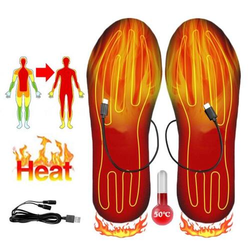 스포츠용 USB 전기 온열 신발 깔창, 풋 워밍 패드, 따뜻한 양말 패드,아웃도어 부츠, 삽입형 난방 깔창