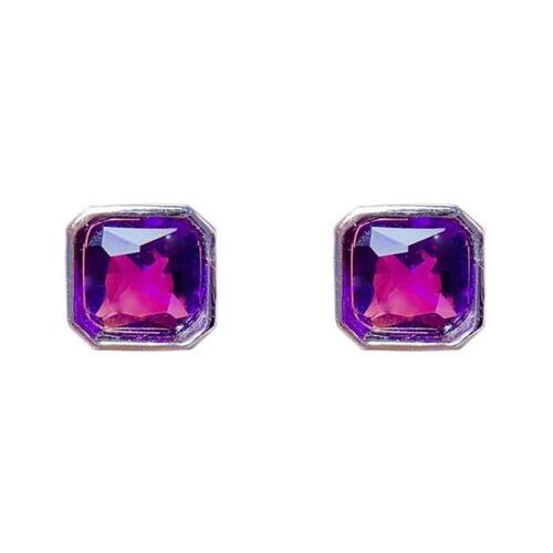 Colife 자수정 귀걸이 Simple Silver Amethyst Stud Earrings for Daily Wear 6mm VVS Grade Natural Amethyst Ea