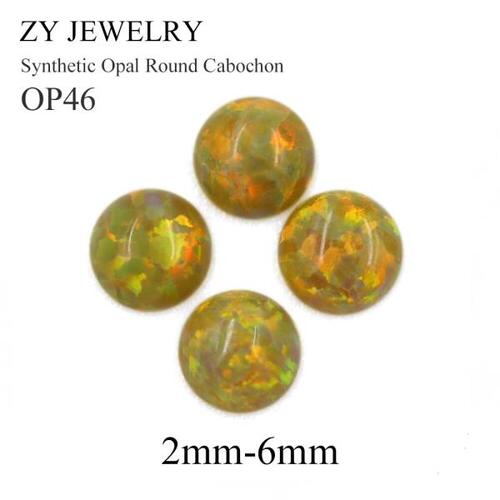 Zheng 주얼리 만들기 합성 오팔 둥근 모양 박시 합성 Cabochon Opal 1.5mm ~ 10mm OP46