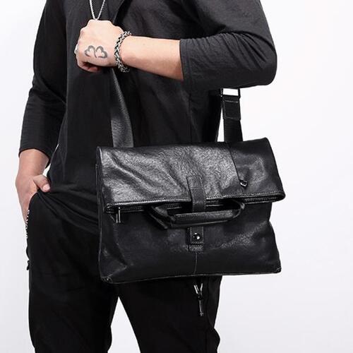 AETOO 남자 통근 레저 원 숄더백 다용도 휴대용 가죽 가방 크로스 바디 소프트 비즈니스 퍼스트 라