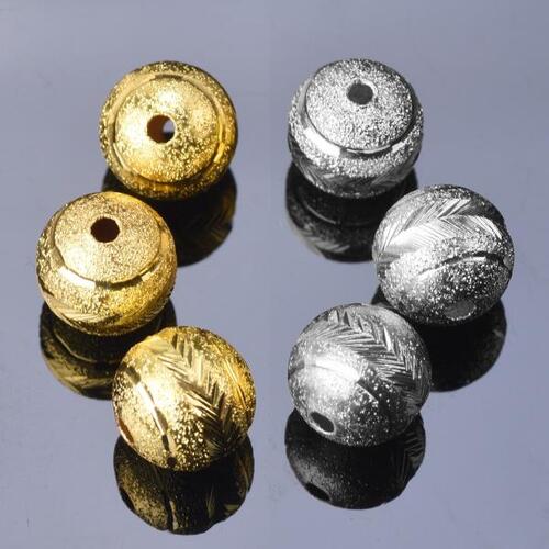 주얼리 재료 비즈둥근 금 은 컬러 화살표 할로우 무광 황동 루즈 비즈 쥬얼리 제작 DIY 결과물8mm,