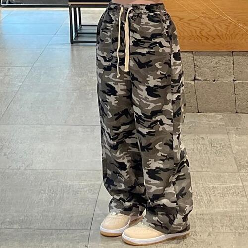 Good Quality Cotton Big Size Cargo Camouflage Pants Women Spring Summer Autumn Hot Loose Trousers Ch