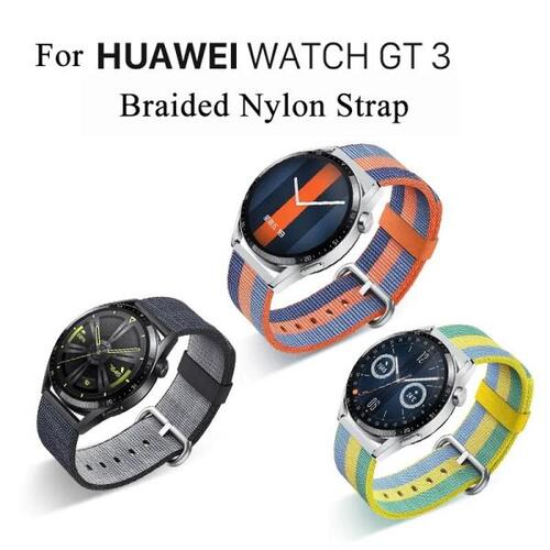 Huawei Watch GT3 3 pro 2 교체 용 손목 밴드, 3/3 22mm 꼰 나일론 스트랩