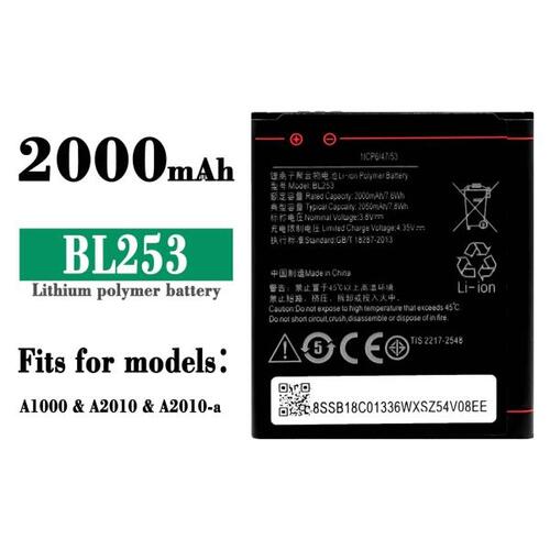 100% Orginal High Quality Replacement Battery For Lenovo A1000 A2010 A2010-a BL253 Mobile Phone Buil