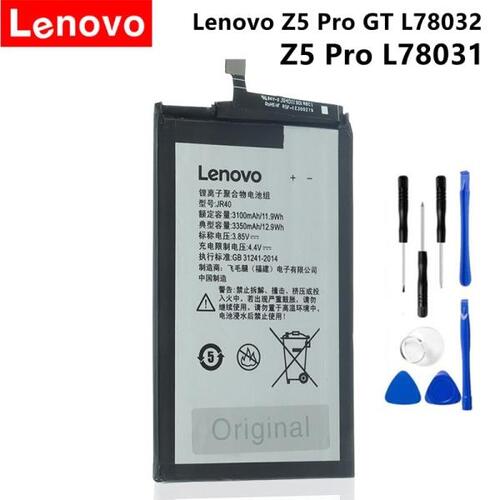 Z5 Pro L78031 용 기존 Lenovo JR40 배터리 Lenovo Z5 Pro GT L78032 배터리 3350mAh 핸드폰 배터리   도구