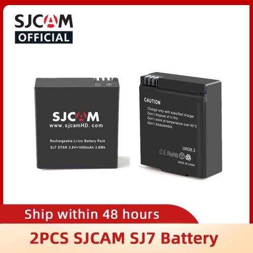 SJCAM-SJ7 2 배터리 3.8V 1000mAh 3.8Wh 충전식 리튬 이온, SJCAM SJ7 스타 액션캠 용