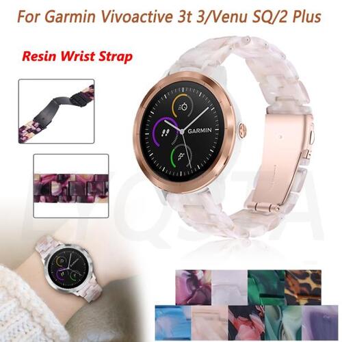 Garmin Vivoactive 3 용 20mm 스마트 워치 밴드 Venu 2 Plus SQ HR 포어 러너 645 245m 시계 액세서리