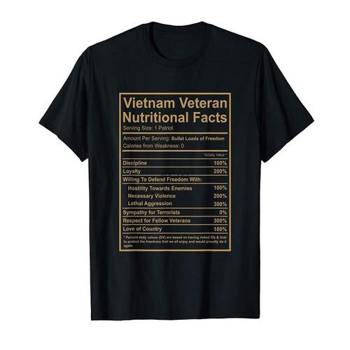 베트남 전쟁 베테랑 영양 사실미국 밀리터리 티셔츠