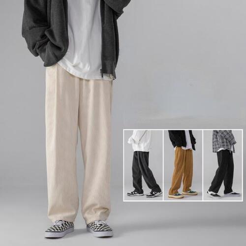 Baggy Corduroy Pants Men&#039;s Spring AutumnTrend Loose Trousers Male Fashion Oversized Casual Wide-leg