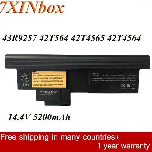 7XINbox 14.4V 5200mAh 42T4657 43R9257 42T564 42T4564 42T4565 42T4658 레노버 ThinkPad X201T X200T 태블릿