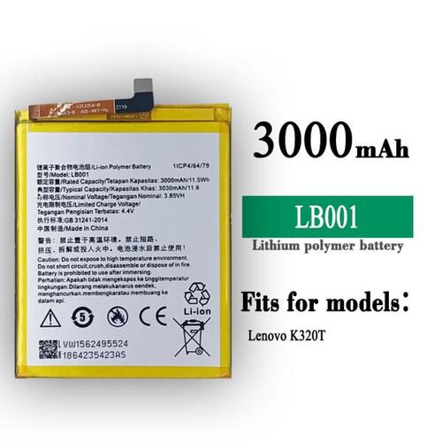 LB001 기존 고품질 Lenovo K320T LB-001 3000mAh 내장 대용량 리튬 최신 배터리